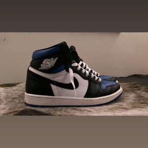 Jordan Black and Blue Sneakers High-Top Iconic Design